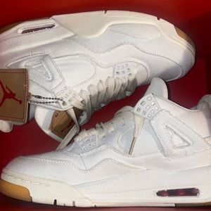 Jordan Retro 4 White Levi size 10